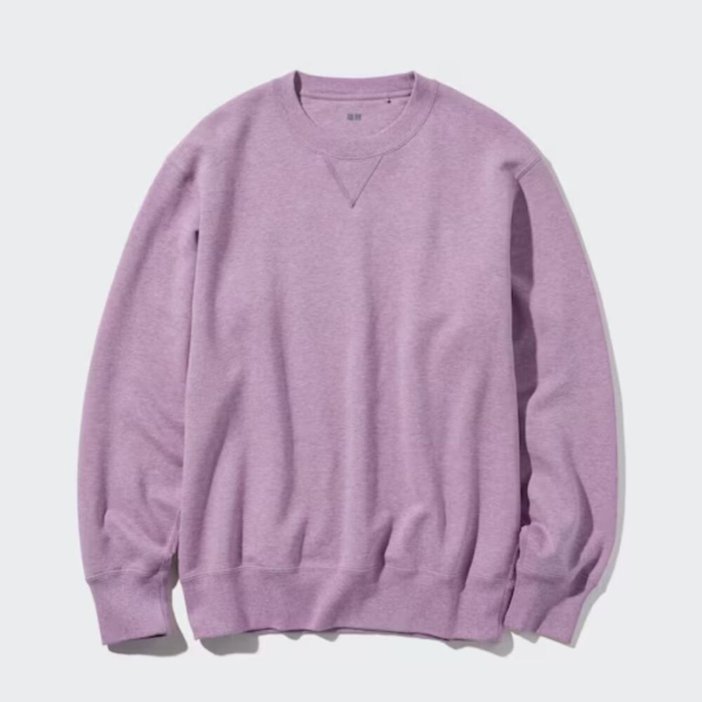 Uniqlo Lavender Oversized Crew Neck Sweatshirt
